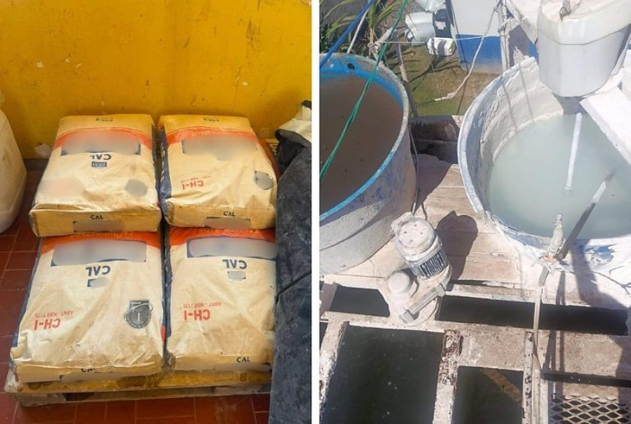 Concessionária de água em Acorizal é flagrada usando cal de construção civil para tratar água