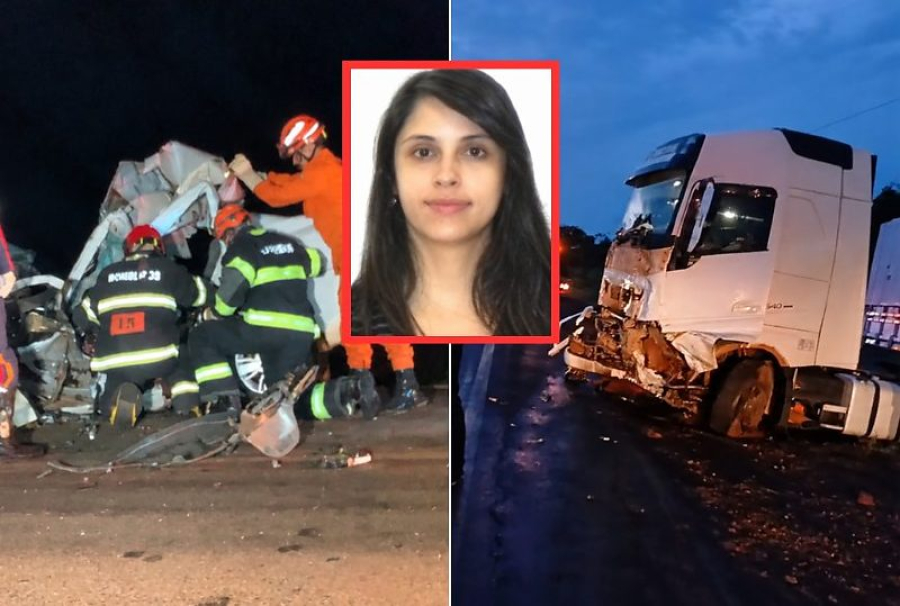 Fisioterapeuta bate carro de frente com carreta e morre em Tangará da Serra